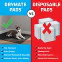 Drymate Jumbo Dog Playpen Mat (60x74), Super Absorbent, Waterproof, Slip-Resistant, Machine Washable, Reusable Puppy Pad for Training, Whelping, Housebreaking, Incontinence, Crate, Kennel (USA Made)