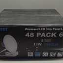 VOLISUN 48 Pack 6 inch Recessed Lighting, 5CCT Ultra-Thin LED Recessed Light with Junction Box, 2700K-5000K Selectable, 1080 Lumen Dimmable Canless Wafer Downlight, LED Ceiling Light ETL Certificated