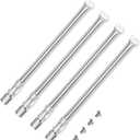 QuliMetal Grill Parts for Weber Genesis 330, Grill Burners for Weber Genesis E330 E320 E310 S310 S320 S330 Gas Grills with Front Control Knob, 304 Stainless Steel 62752 Replacement, 4-Pack