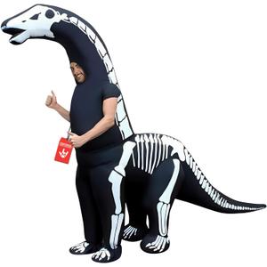 Morphsuits Inflatable Dinosaur Skeleton Costume for Adults, Fun Inflatable Skeleton Outfit for Halloween Parties