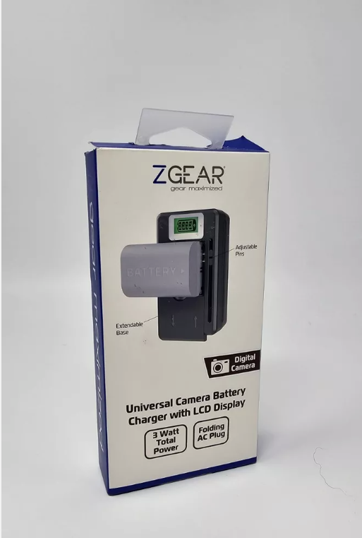 ZGEAR - Universal Camera Battery Charger W/LCD Charge Display