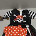 IKALI Girls Pirate Dress with Accessories, Kids Toddlers Pirate Costume Buccaneer Fancy Dress Outfit (7-8 Years)
