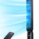 VAGKRI Tower Fan for Bedroom, 42 Inch Quiet Floor Fan with 135° Vertical 90°Oscillation Fans for Indoors, 4 Modes, 4 Speeds, 15H Timers Standing Bladeless Fans with Remote Black