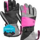 Tough Outdoors Women's Waterproof Ski Gloves - Adult Snowboarding Gloves (Large)