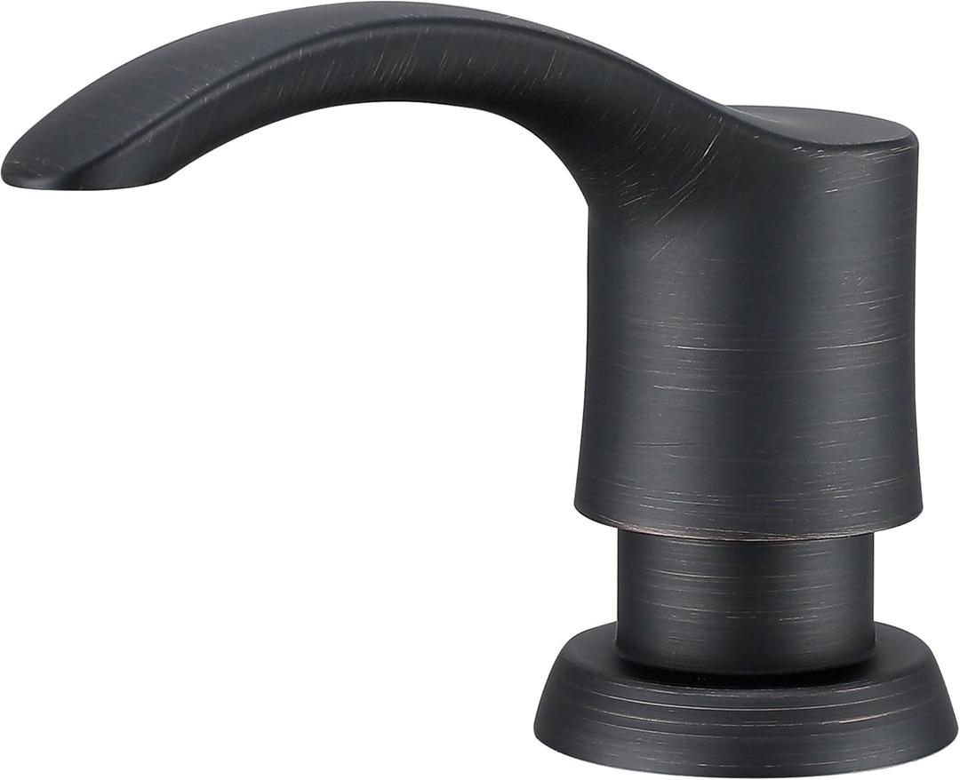 GAGALIFE Kitchen Sink Soap Dispenser with Large Bottle, Built in Sink Soap Dispenser Refill from Top, Oil-Rubbed Bronze
