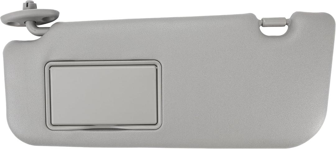 Driver Front Left Side Sun Visor Replacement Compatible with Toyota Vios, Yaris, Yaris L 2014 2015 2016 2017 2018 2019 2020 2021 2022  Grey Car Interior Front Protection Shade with Mirror