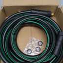 Heavy Duty Garden Hose 25ft, NON-EXPANDABLE Flexible Water Hose, Kink Resistant Lightweight Hybrid Hose, Leakproof Hose Male to Female Fittings
