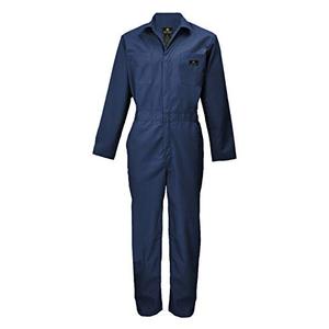 Natural Uniforms Mens Long Sleeve Zip Up Twill Coverall, Stain and Wrinkle Resistant (Navy, 2X-Large)