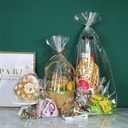 100Pcs 20"x30" Cellophane Treat Bags for Gift Baskets Thcik Cello Gift Bags, 1 Count
