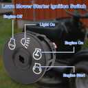 Lawn Mower Starter Ignition Switch with Key 7 Terminals for Husqvarna Sears Craftsman John Deere Parts, 4 Position Ignition Starter Switch Compatible with 175566 175442 GY20074 and More