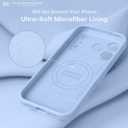 LOVE 3000 Designed for iPhone 17 Pro Max Case, Premium Silicone [Compatible with Magsafe][Soft Anti-Scratch Microfiber Lining] Shockproof Protective Phone Case for Men Women 6.9", Light Blue
