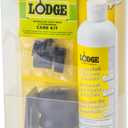 Lodge Enameled Cast Iron & Ceramic Stoneware Cleaner Care Kit - Set Includes 11oz Cleaner, Black Pan Scraper, Scrub Brush, Package of Pot Protectors, and Use & Care Booklet - 5 Piece Set