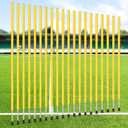 Blulu Training Agility Poles 5ft Forza Slalom Adjustable Soccer Training Poles Soccer Sticks Agility Equipment for Football Sport Football Soccer Speed (Yellow)