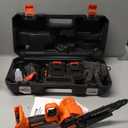 Mini Chainsaw 6 Inch Cordless, Super Handheld Chainsaw with 2x Big Batteries, Electric Mini Chain saw Battery Powered, Small Hand saws for Tree Wood - Garden Yard Time Saving Tool