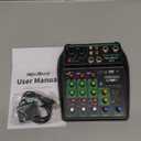 DJ Audio Mixer, DJ Mixers 4 Channel Sound Board with Bluetooth, NEW BAXS Sound Mixer Board XRL/1/4" Interface, USB/MP3 Computer Input 48V Phantom Power Stereo DJ Studio Streaming KTV Stage, Black