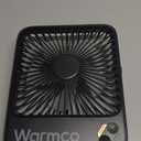 Warmco 10000mAh Portable Travel Fan 7-inch, [10-24H Runtime] Ultra-thin Digital Display Mini Desk Battery Operated Fan for Bedroom, Camping, Cruise Essentials 2025 (Black)