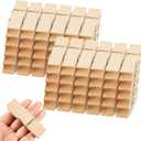 Kigley 90 Pcs Large Wooden Clothespins Jumbo Extra Wide 2.83 Inches Length Sturdy Wooden Clothespin Heavy Duty DIY Clips for Laundry Hanging Clothes Craft Food Opened Bags Display
