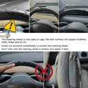 JSWAN Real Carbon Fiber Steering Wheel Cover for Tesla Model 3 2017 to 2023 Model Y 2020 to 2024 Steering Wheel Trim Cover Steering Wheel Wrap Protector Interior Accessories (Matte Black Upper Part)