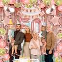 Rose Gold 50th Birthday Decorations for Her - Party Decor with Fifty Birthday Theme