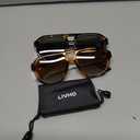 livho Trendy Polarized Square Aviator Sunglasses Women Men Square Eyewear Frame, Retro Sun Glasses for Women Men 2025 Shades
