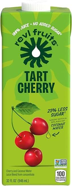 Revl Fruits, Tart Cherry Juice, 32 Fl Oz 6 Pack Best By 16SEP26