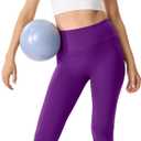 High Waisted Leggings for Women 25"/28" Inseam with Pockets Tummy Control Buttery Soft Yoga Pants (Purple, S)
