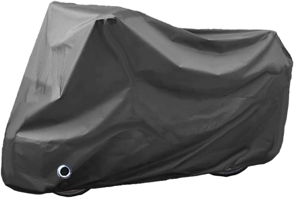 Motorcycle Cover Waterproof, Outdoor Motorbike Cover with Lock-Holes, All Season Protection Motorbike Vehicle Covers Fits up to 97" Motorcycles, Size 2XL - Black