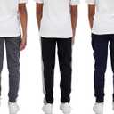 Hind Boys Sweatpants 3 Pack Jogger Pants for Kids in Fleece and Tricot (10-12, Black Charcoal Eclipse)