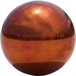 Stainless Steel Gazing Globe Mirror Ball, Decorative Gazing Balls for Garden, Reflective Smooth Garden Ball Sphere for Outdoor Yard Decoration (Orange, Dia: 12 inch)
