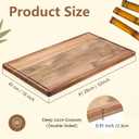 Teenyyou 32" x 18" Large Acacia Wood Cutting Boards for Kitchen Wooden Cutting Board with Juice Groove Extra Large Serving Platter Carving Tray for Meat Cheese(Natural)