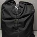 Boat Cover 16ft-18.5 ft, Heavy Duty Covers fits Bass Boats, V-Hull, Tri-Hull, Runabout, Fishing Boats, Waterproof Trailerable Boat Cover, Marine Grade Canvas Outboard Cover, (Black, Length 16' Height 12')