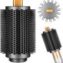 Upgraded Large Round Volumizing Brush for Dyson Airwrap Attachments, 3-Inch Large Barrel Round Brush Attachment Compatible with Airwrap HS01/05/08, Flexible Bristles for Volume Smooth Curling