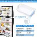 [2 PACK] Upgraded WP2204812 Refrigerator Door Shelf Replacement for Whirlpool Refrigerator Door Shelf Bin,2204812 for Kenmore Whirlpool Fridge Door Shelf Parts 2200678 WRT311FZBM00 Door Shelves