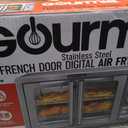 Gourmia Air Fryer French Door Toaster Oven - 6-Slice Capacity, LED Display with 14 Cooking Presets, Stainless Steel