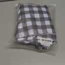 misaya Rectangle Waterproof Vinyl Table Cloth, Buffalo Flannel Backed Tablecloth, Wipeable Plastic Table Cover for Easter, Dinner, Kitchen, Outdoor (60" x 84", Grey and White)