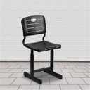 Flash Furniture Adjustable Height Black Student Chair with Black Pedestal Frame