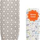 VEVOR Ironing Board with Large 51 x 13 Ironing Surface, Thickened 4 Layers Iron Board with Heat Resistant Cover and 100% Cotton Cover, 7 Adjustable Heights Ironing Board for Home Laundry Room Use (43" x 13")