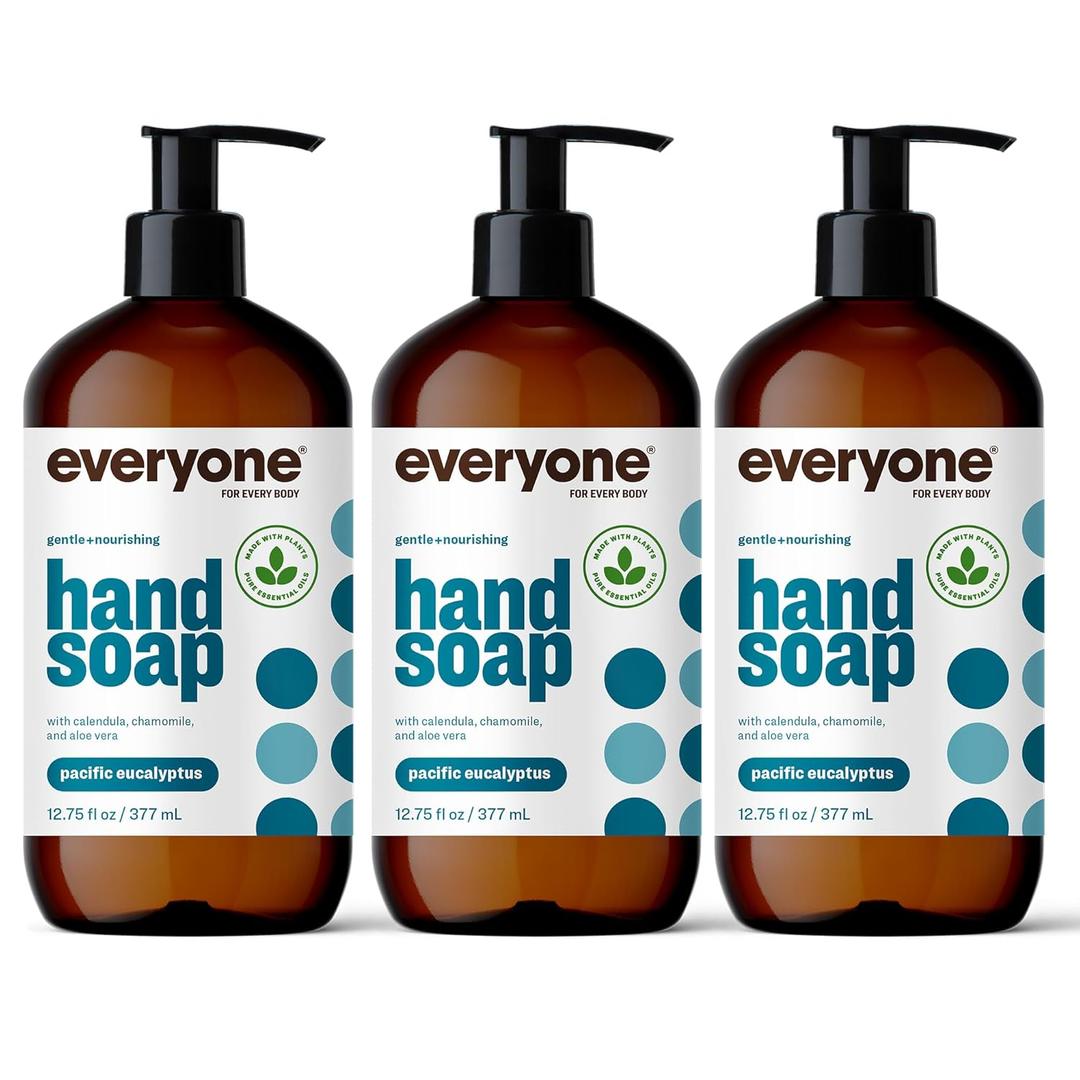 Everyone Liquid Hand Soap, 12.75 Ounce (Pack of 3), Pacific Eucalyptus, made with Essential Oils for kitchen and bathroom Everyone Liquid Hand Soap, 12.75 Ounce (Pack of 3), Pacific Eucalyptus, made with Essential Oils for kitchen and bathroom