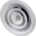 Repa Market 6" Inch Round Aluminum Ceiling Diffuser - Industrial Supply or Exhaust Ventilation - Vertical, Horizontal Air Flow - HVAC Air Conditioning Duct Cover for Home, Office, Warehouse 10" Inch (6" Neck)