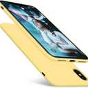 DTTO for iPhone X Case, [Romance Series] Liquid Silicone Gel Rubber Anti-Scratch Shockproof 5. 8 Inch Phone Case for Apple iPhone X with Honeycomb Grid Pattern (Yellow01)