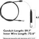 Clutch Cable Fits for Craftsman Riding Mower - Deck Engagement Blade Clutch Cable Fit for Husqvarna Poulan Sears Craftsman YT3000 YT4000 42" 46" Mower Tactor, Replaces 532435111 197257 435111 408714