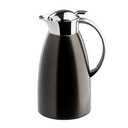 TableCraft 12682 68 oz (2L) Stainless Steel Coffee Carafe, Brushed Stainless Steel with Black PVD Finish, Vacuum Insulated, Lightweight Leak Proof Coffee Dispenser, For Cafes, Restaurants & Catering