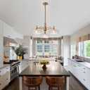 HDDFL Chandelier Pendant Lights Fixture Vintage Pendant Lighting Fixtures 3 Lights Chandelier E26 Base Brass Kitchen Glass Hanging Lamp for Island Dining Room Living Room, Circle 3 Light