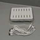 USB Charging Dock - 6-Port Universal Charging Station for Multiple Devices - Multi Device Charger Station - Compatible with Apple, iPad, iPhone, and Android Cell Phones and Tablets (White)