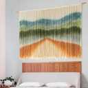 IOWER Macrame Wall Hanging Dip Dye Mountain Wall Art Large Boho Fiber Macrame Wall Decor for Bedroom Living Room Nursery Wedding Backdrop 57" W x 35" L