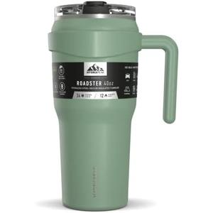 30oz Stainless Steel Tumbler Double Wall Vacuum Insulated Water Bottle With Handle And 2 in 1 Straw Lid (Sage)
