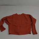 Mafulus Girl's Oversized Crewneck Fall Sweaters Kids Batwing Long Sleeve Slouchy Chunky Cute Pullover Jumper Shirts 5-14T (7-8 Years, Orange)