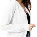 GRACE KARIN Womens Long Sleeve Knit Cardigan Sweaters Casual Dressy Open Front Button Down Cardigans Spring Outfits (White, S)