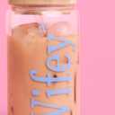 Fetti Wifey Glass Tumbler | 16oz, With Straw, Lid And Brush, Bachelorette Cup, Bride Gift, Wedding Party, Bridal Shower