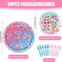 30 Pcs 6 7 Birthday Decorations, 6 7 Birthday Theme Party Decor, Dishes & Forks Set: Plates and Forks for 67 Party Decorations